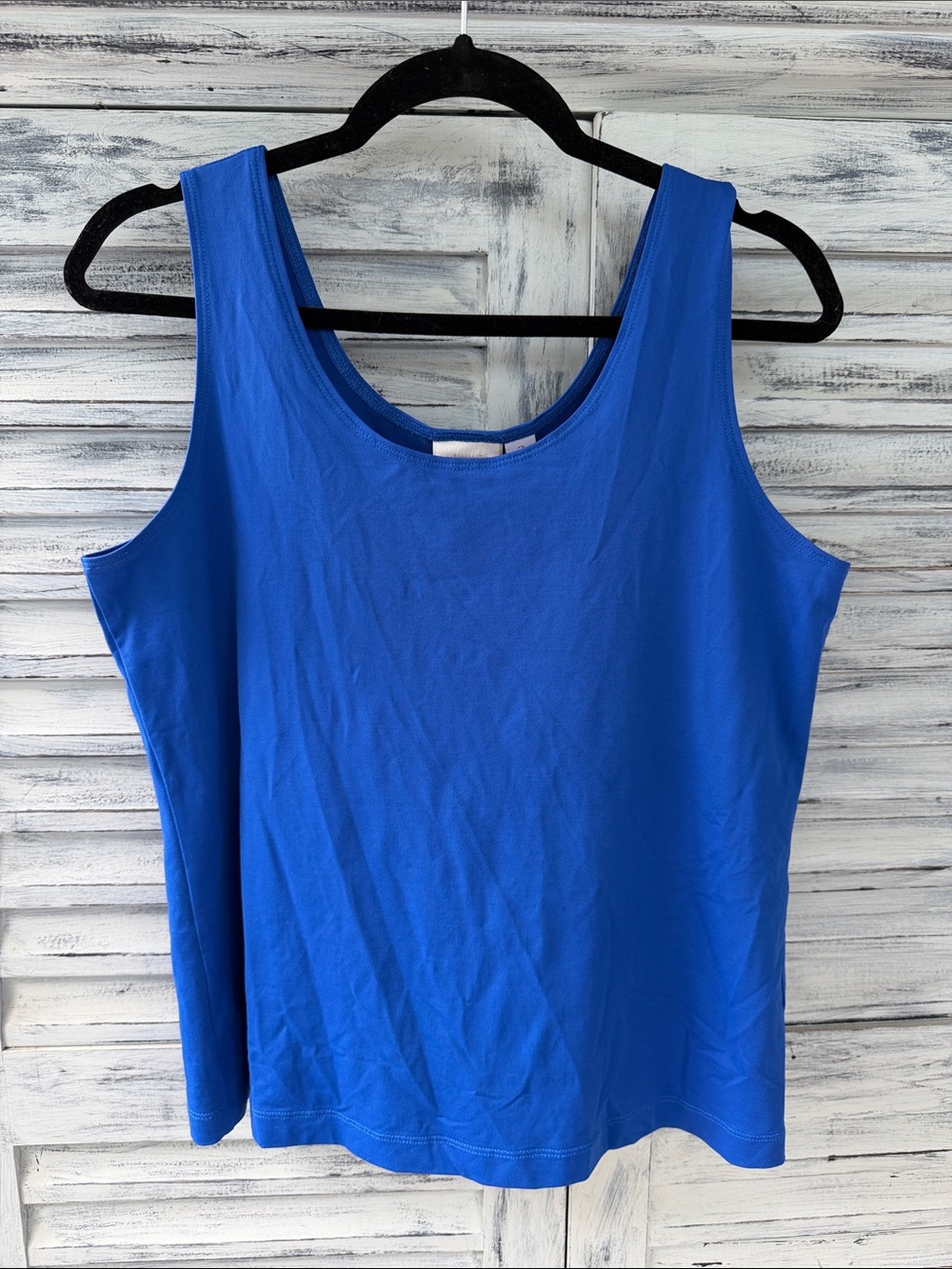 Chico's Royal Blue Scoop Neck microfiber Tank Size 2